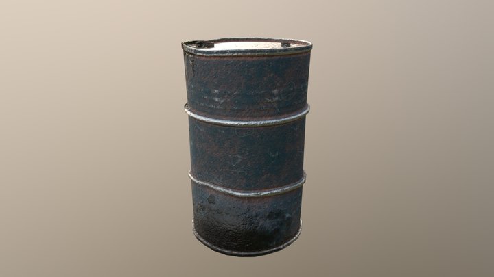Oil Drum 3D Model