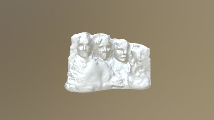 Mount Rushmore desk miniature (rough) 3D Model