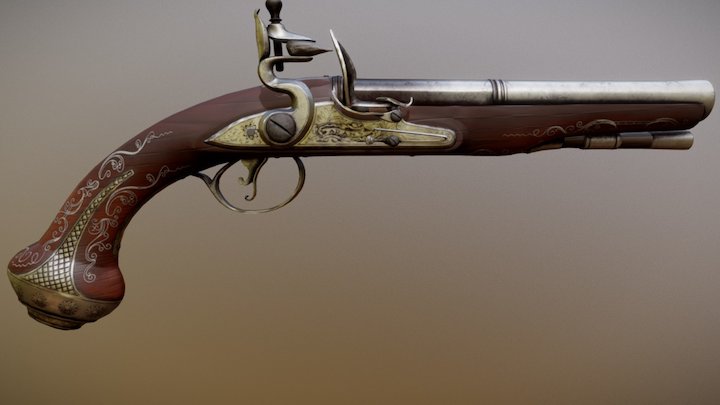 Flintock Pistol 3D Model