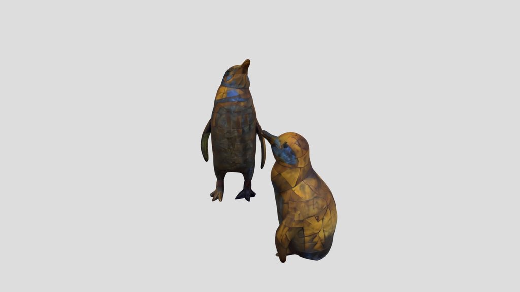 pinguinos escultura