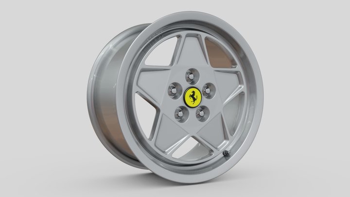 Ferrari Testarossa Wheels 3D Model