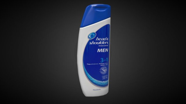 Shampoo Head and Shoulders - Men 3 in 1 - 200ml 3D Model