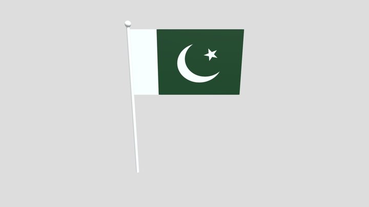 Pak Flag 3d Model 3D Model