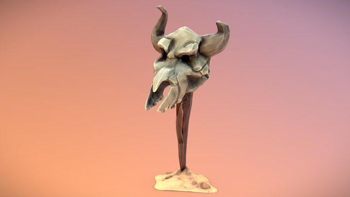 Desert Bull Skull 3D Model