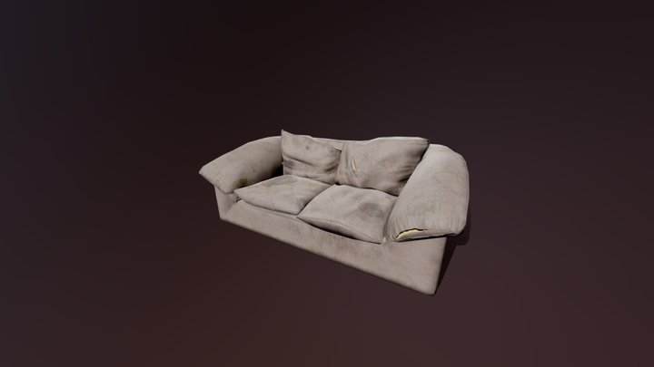 Used Couch 3D Model