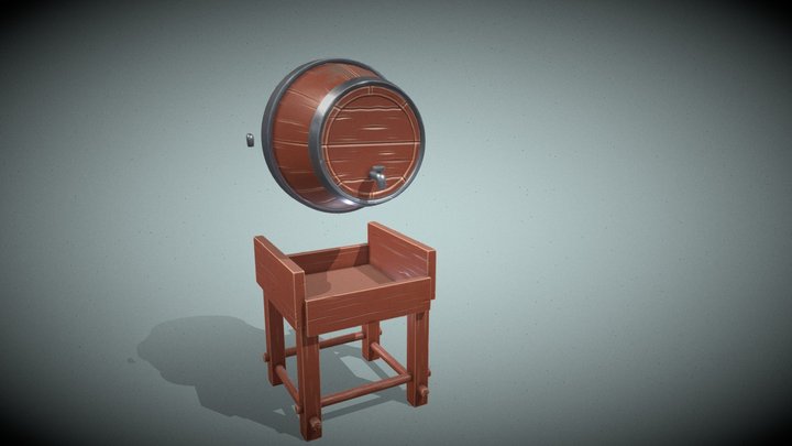Barril_ Voando 3D Model