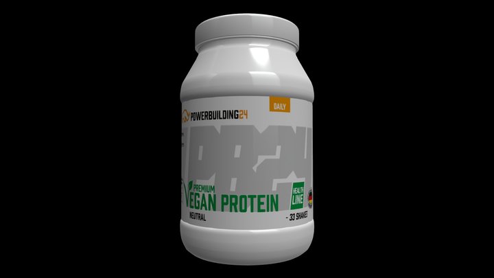 Vegan Protein 33 Shakes Neutral 3D Model