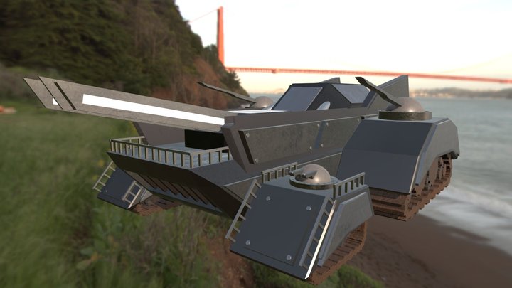 Futuristic Tank Model 3D Model