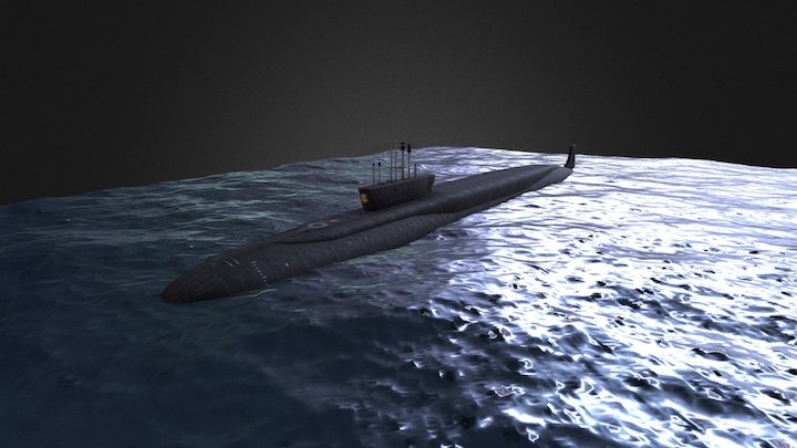 Borei submarine 955 3D Model
