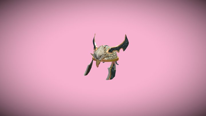 Eagle Helmet Hand Painted 3D Model