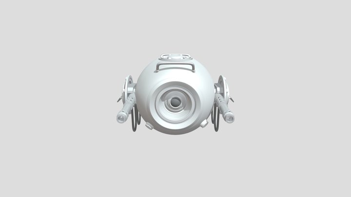 Retro-Futuristic Combat Drone | Sci-Fi Bot 3D Model
