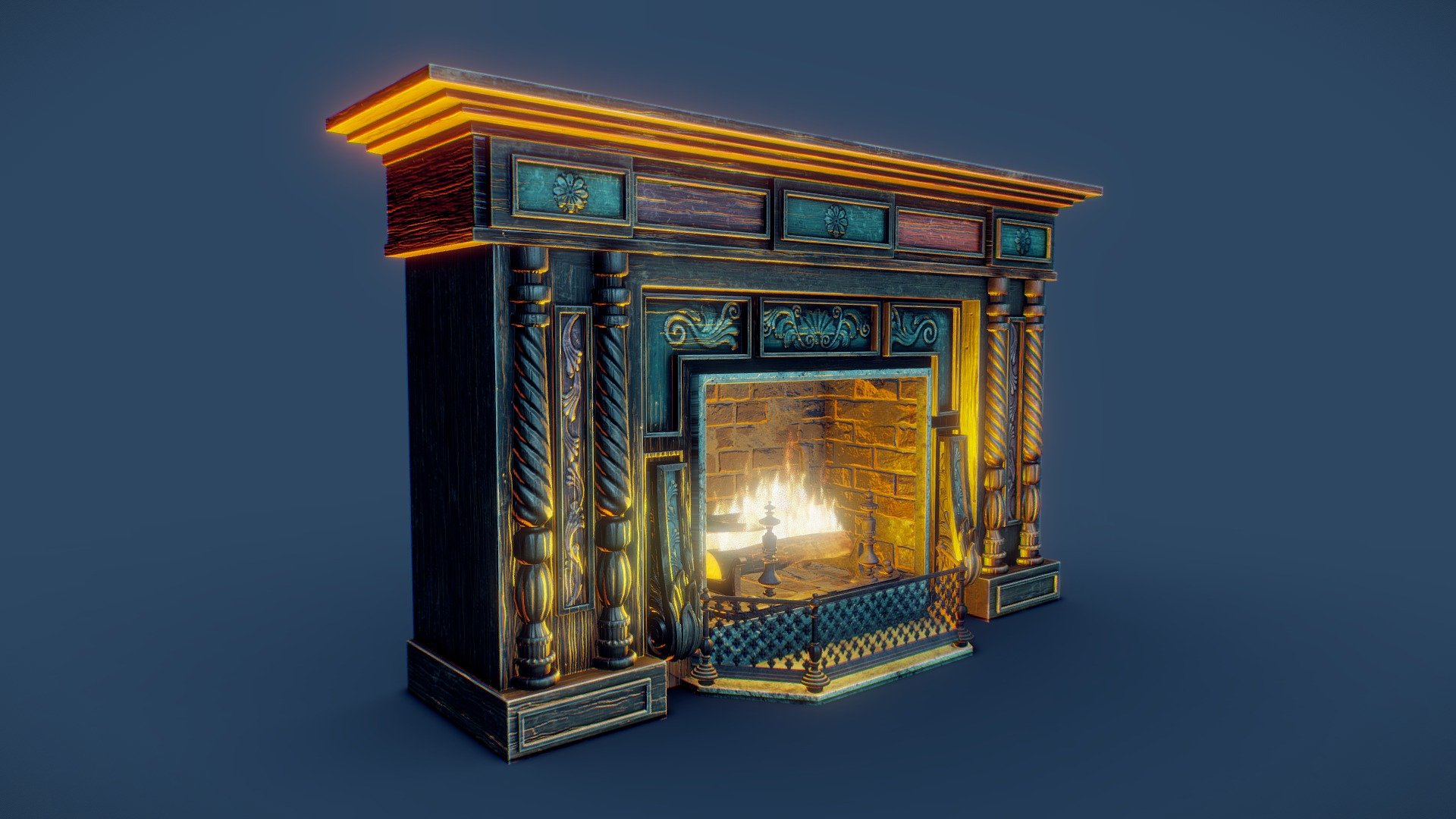 fireplace 3d models free