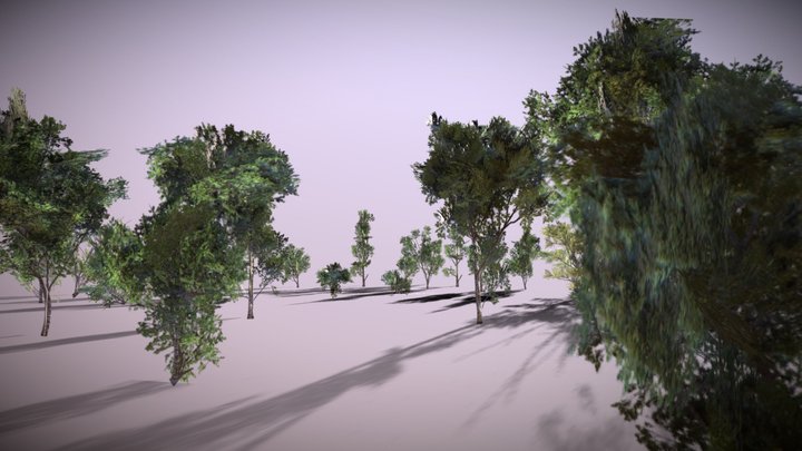33 leaf trees pack – Kostenloses 3D-Modell STL