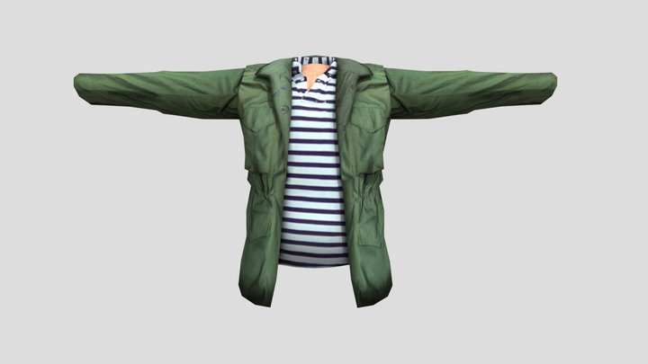 M65 Field Jacket 3D Model