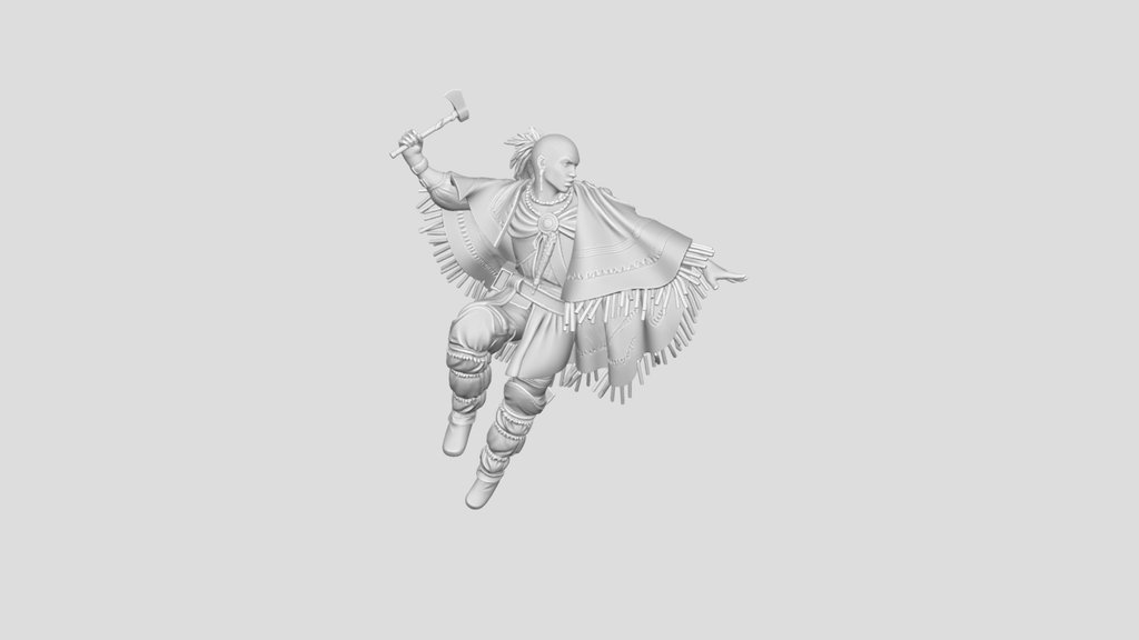 Axe-Wielding Prairies Warrior