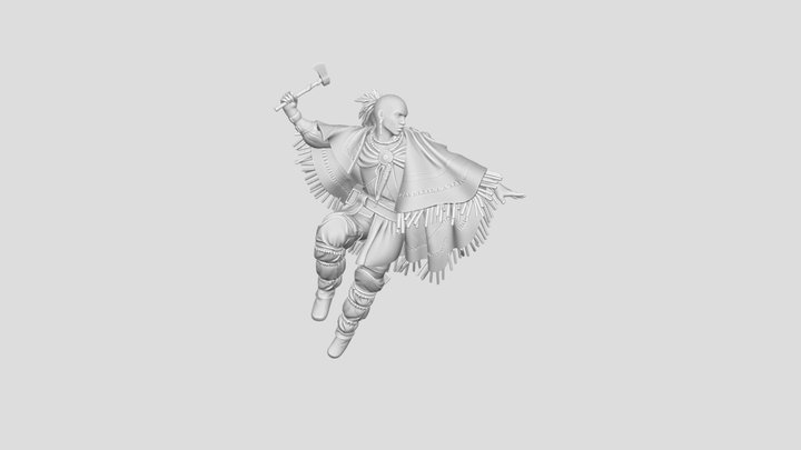 Axe-Wielding Prairies Warrior