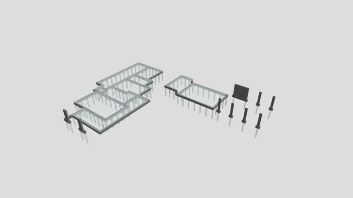 Чистопрудный фундаменты 3D Model