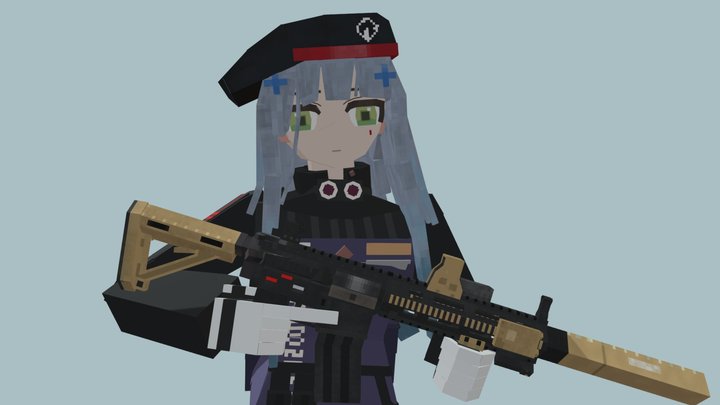 Girl Frontline HK416 3D Model