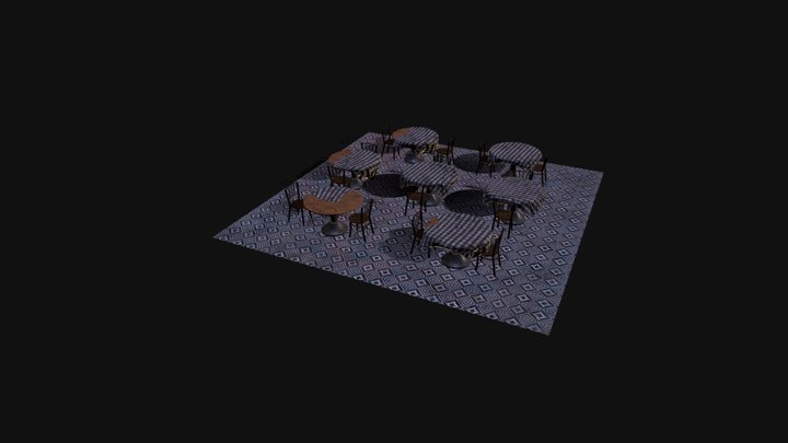Old Cafe Furniture Pack | Low Poly Game Assets