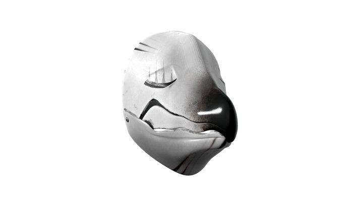 Japanese Bird Mask 3D Model
