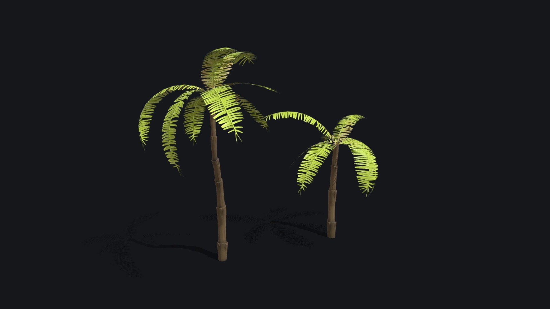Game Ready Stylized Palm Trees - Buy Royalty Free 3D model by CGScan ...