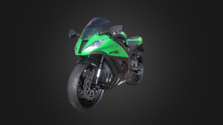 Kawasaki zx10r 3D Model