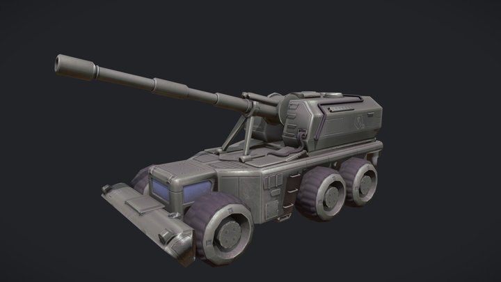 Mobile Artillery Vehicle 3D Model