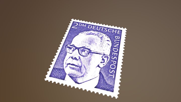 Stamp Germany (BRD) 3D Model