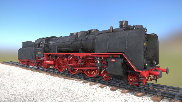 BR 01 german steam locomotive 3D Model