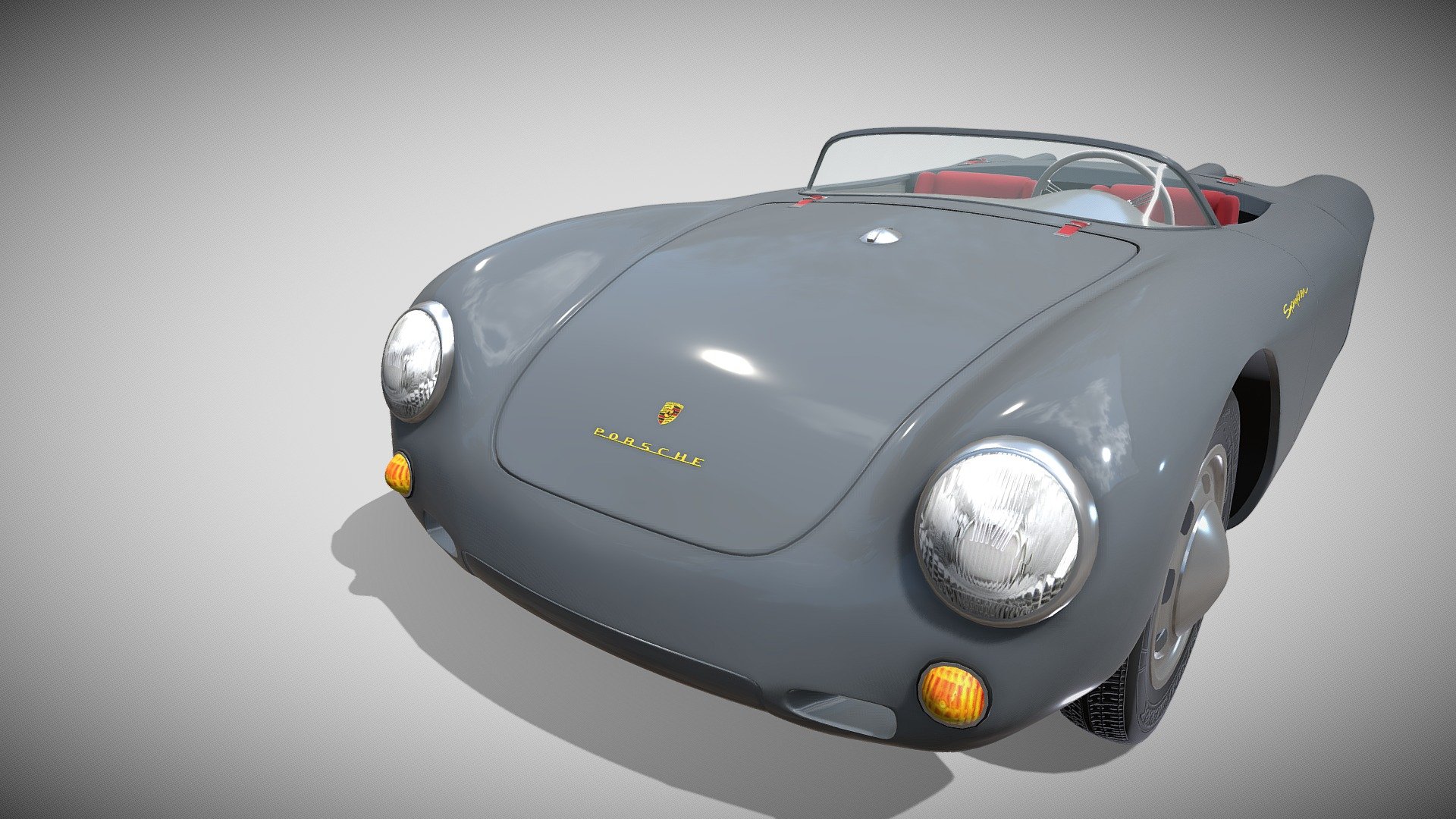 Porsche 550 Spyder gray rev