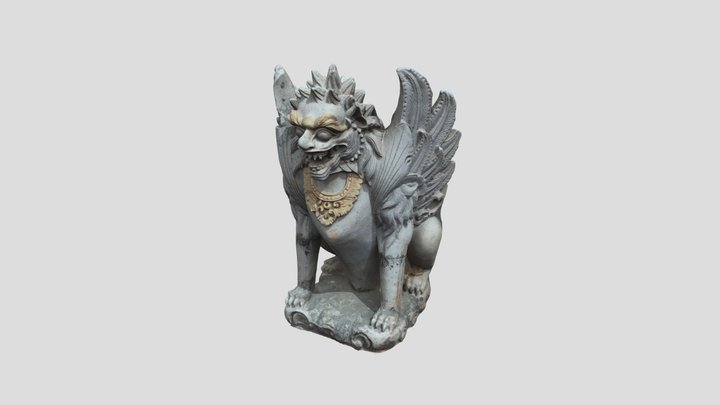 26_Base column - Temple - Ubud 3D Model