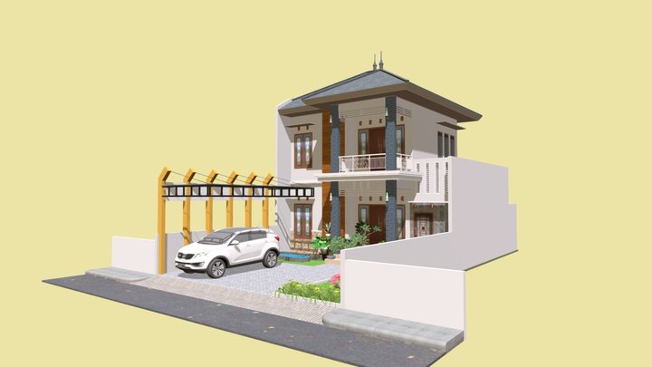 LT2-001 Minimalist House 8,5x16 3D Model
