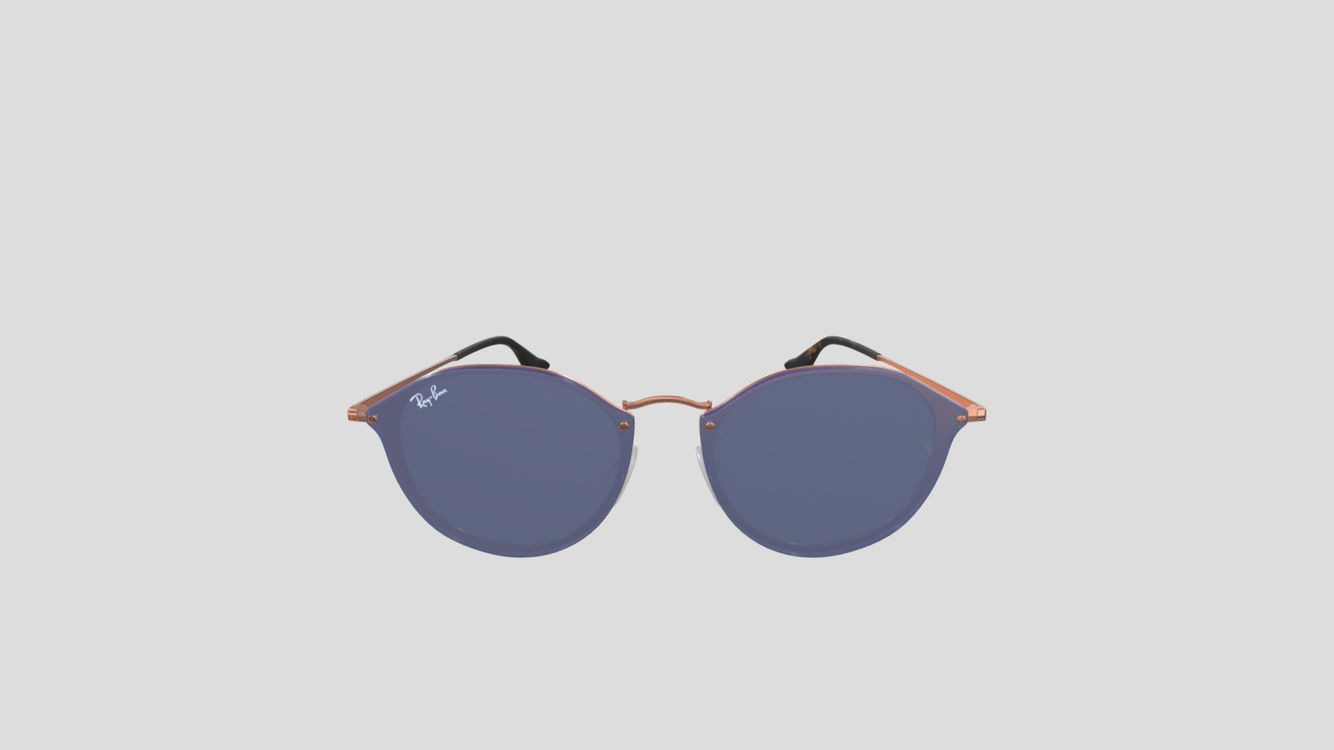 3D model RayBan Sunglasses Blaze Round - This is a 3D model of the RayBan Sunglasses Blaze Round. The 3D model is about icon.