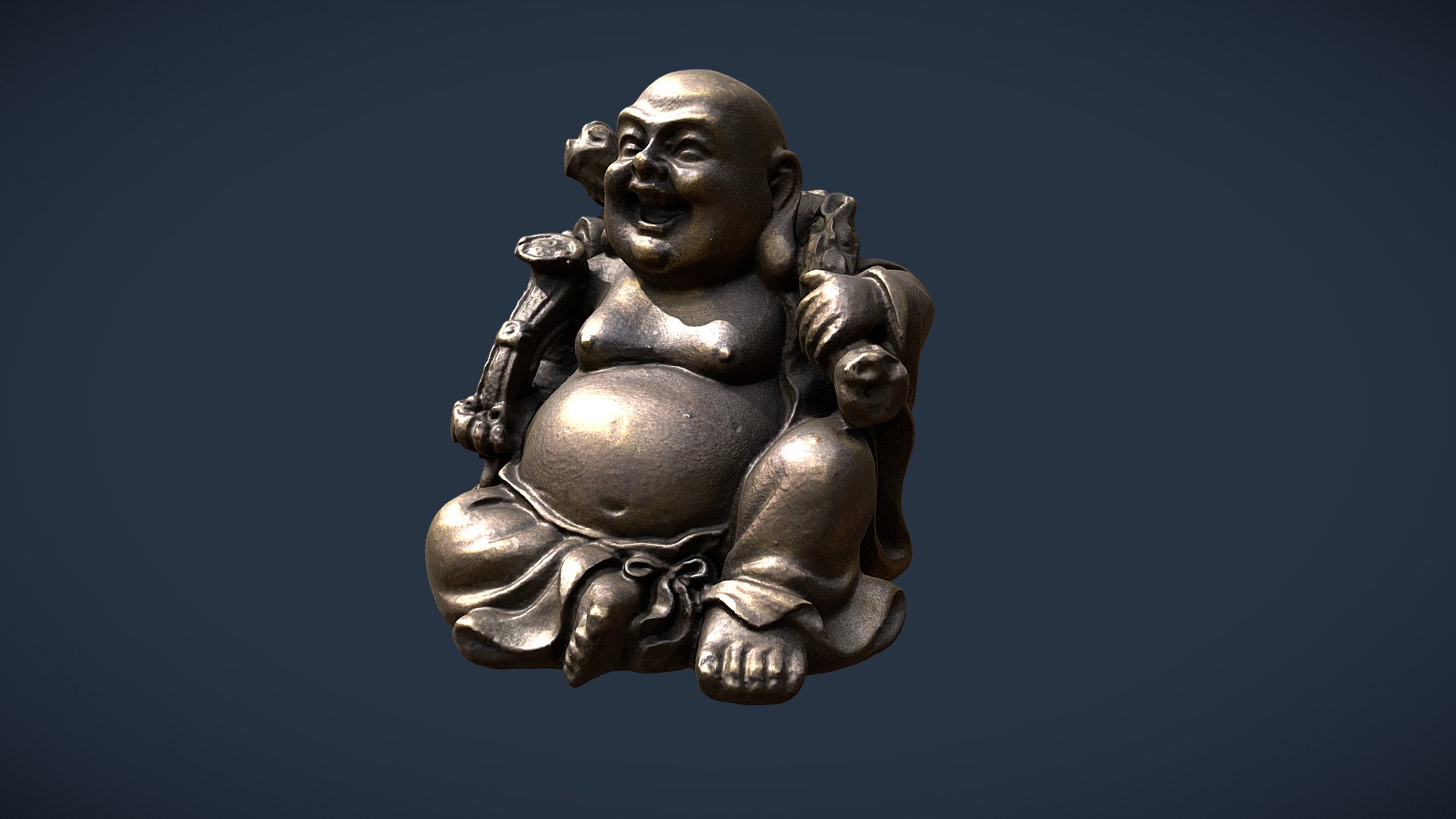 Statuette de Bouddha 3D model by flokr [cdfb209] Sketchfab