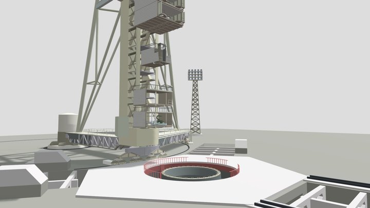 N-1 5L_Launch site 3D Model