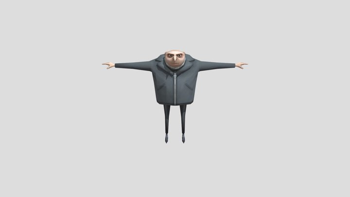 Gru Doing The Toothless Dance 3D Model