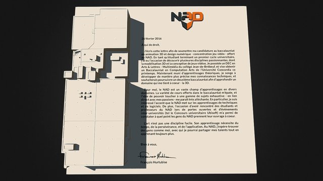 NAD - Document de motivation 3D Model