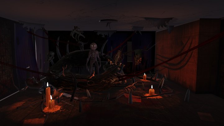 Dark house horror 3D Model