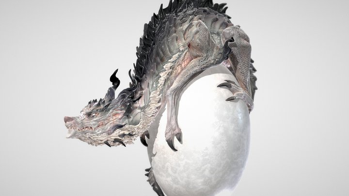 Porcelain Drake - Concept Sculpt 3D Model