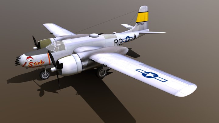 Douglas A-26 Invader – Modello 3D gratuito STL