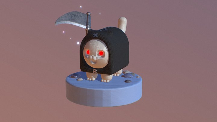 The Cat-Box Grim Reaper 3D Model