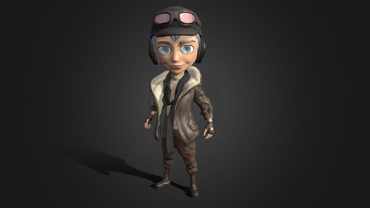 Pilot Kid 3D Model