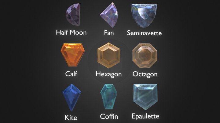 Diamond Gem Shape Set - 2 Collectibles