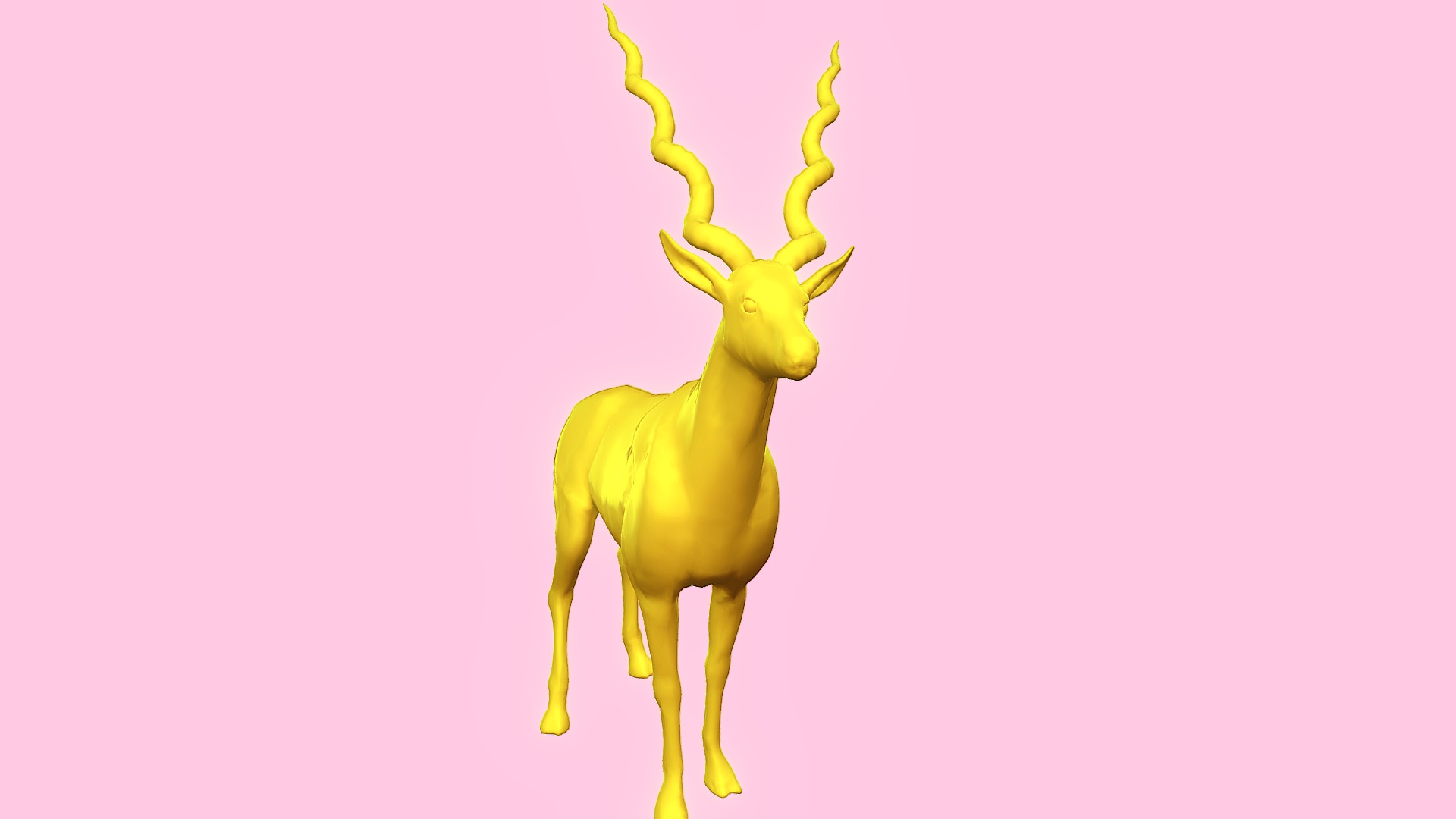 3D model Realistic Antelope - This is a 3D model of the Realistic Antelope. The 3D model is about a green toy animal.