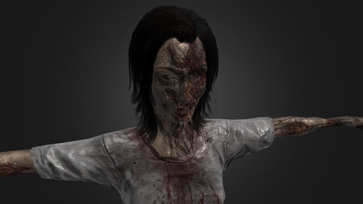 Zombie (Female 1) 3D Model