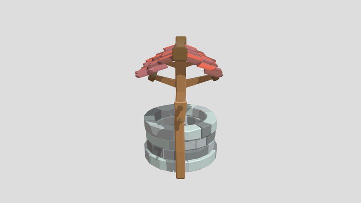 Low-Poly Well 3D Model