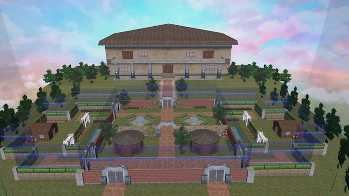 Mansion Grounds Arena 3D Model