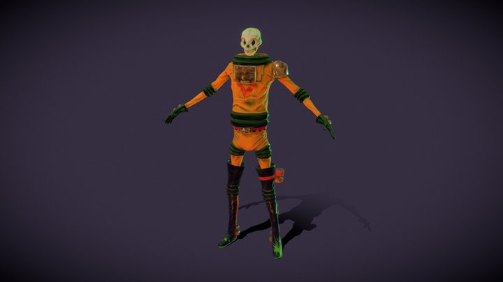 Cap'Galagan in A-Pose 3D Model