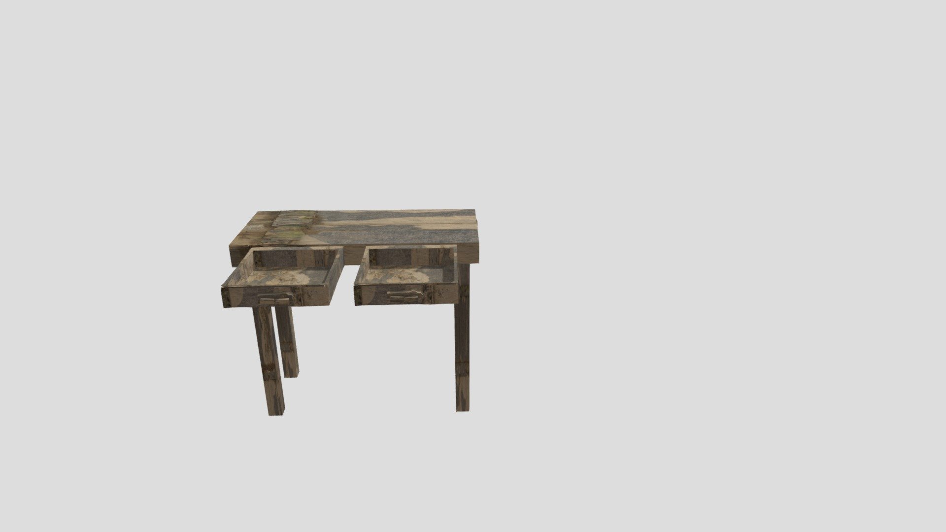 Wooden table with drawer