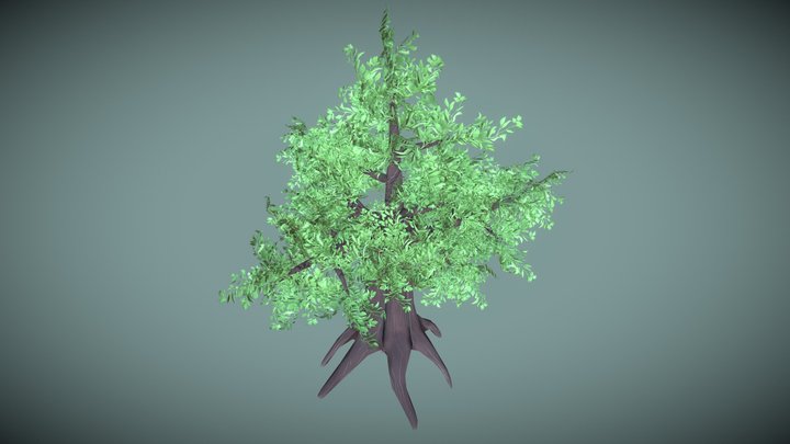 Cartoon Tree 3D Model